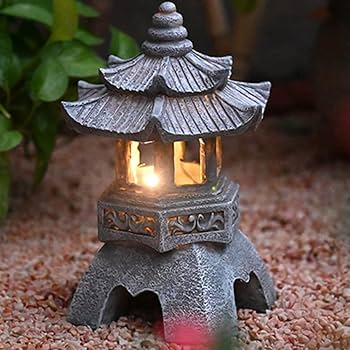 Amazon.co.jp: 和風 ソーラーライト ソーラー置物 屋外 庭